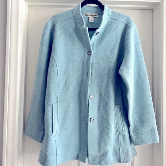 Norm Thompson Jackets & Blazers - Norm Thompson Vintage light blue Wool jacket size medium - read description